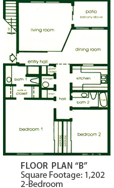2 bedroom floorplan